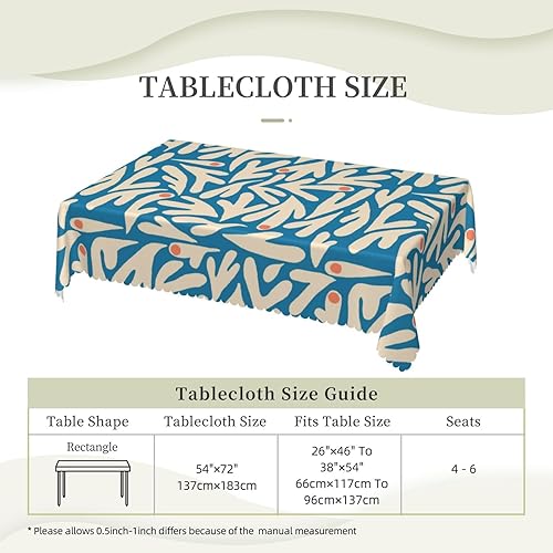 Miniatura 5 de Aimeryup Tropical Style Table Cloth Rectangle Table,Waterproof Tablecloth Rectangle Table Cloth Tablecloths for 6 Foot Rectangle Tables manteles de