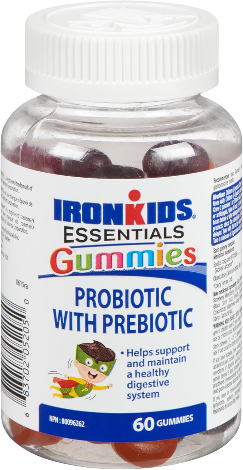 Ironkids Gummies, Probiotic with Prebiotic, 60ct Amazon.ca Health & Personal Care