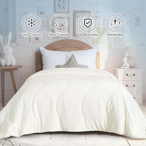 Miniatura 18 de PHF Manta refrescante suave tamaño individual para personas que duermen con calor y sudores nocturnos, manta transpirable acogedora de verano