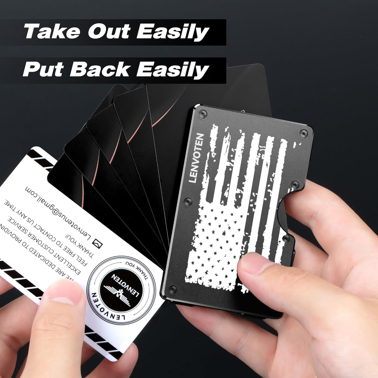 Upgraded Hinged Minimalist Wallet for Men | Slim Metal RFID Blocking Wallet | Credit Card Holder & Money Clip Holds 20 Cards | Premium Scratch-Resistant Finish | Ideal Gift for Men - Image 2