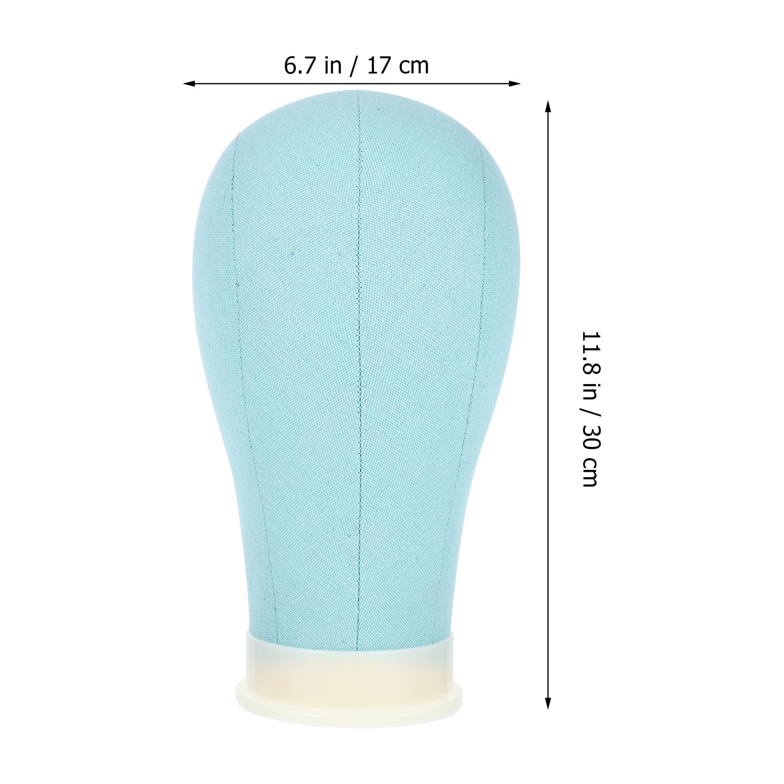 ifundom Testa per Parrucchiere Professionale Blu in Canvas e Plastico per Esposizione Parrucche e Pratica di Acconciature per Casa e Negozio