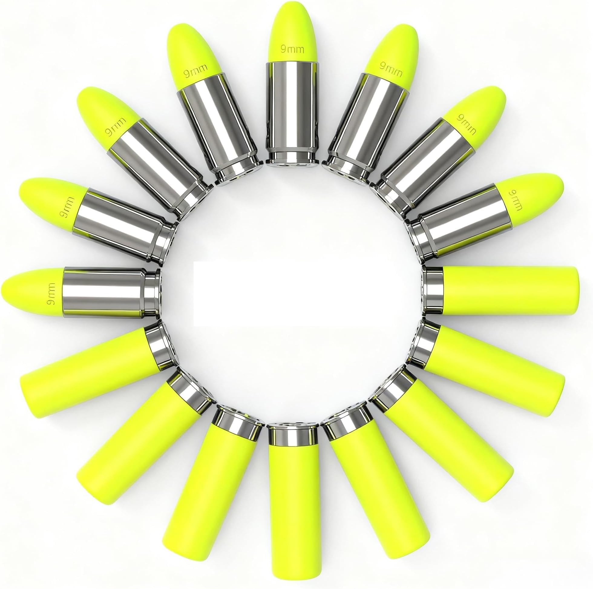 Pro 9mm & 12GA Snap Caps Training Bundle – Reusable Dummy Rounds with Rubber Primers (10-Pack 9mm Green + 10-Pack 12GA Yellow-Green)