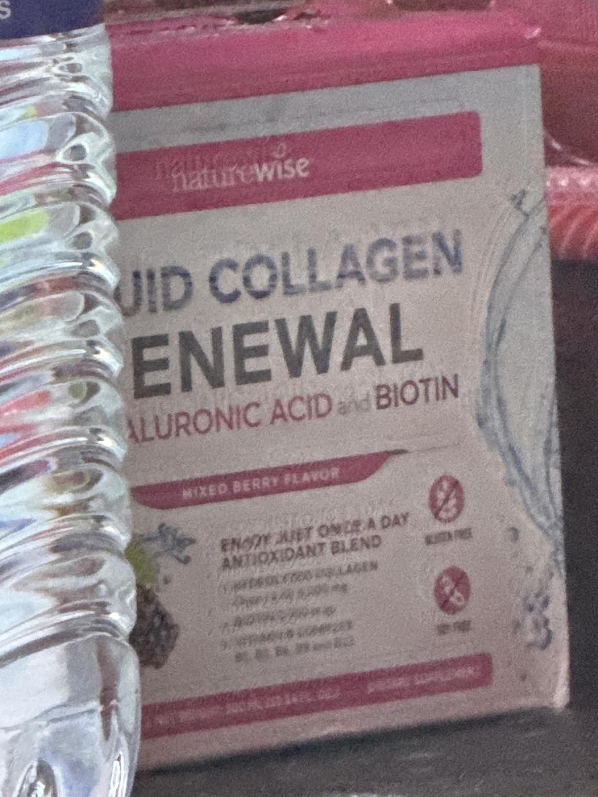 NatureWise Hydrolyzed Liquid Collagen for Women & Men 4000mg - High Absorption, Type 1 & 3 Peptides with Biotin + Vitamin C + Vitamin B Complex & Hyaluronic Acid -Mixed Berry - 30 Tubes[30 Day Supply]