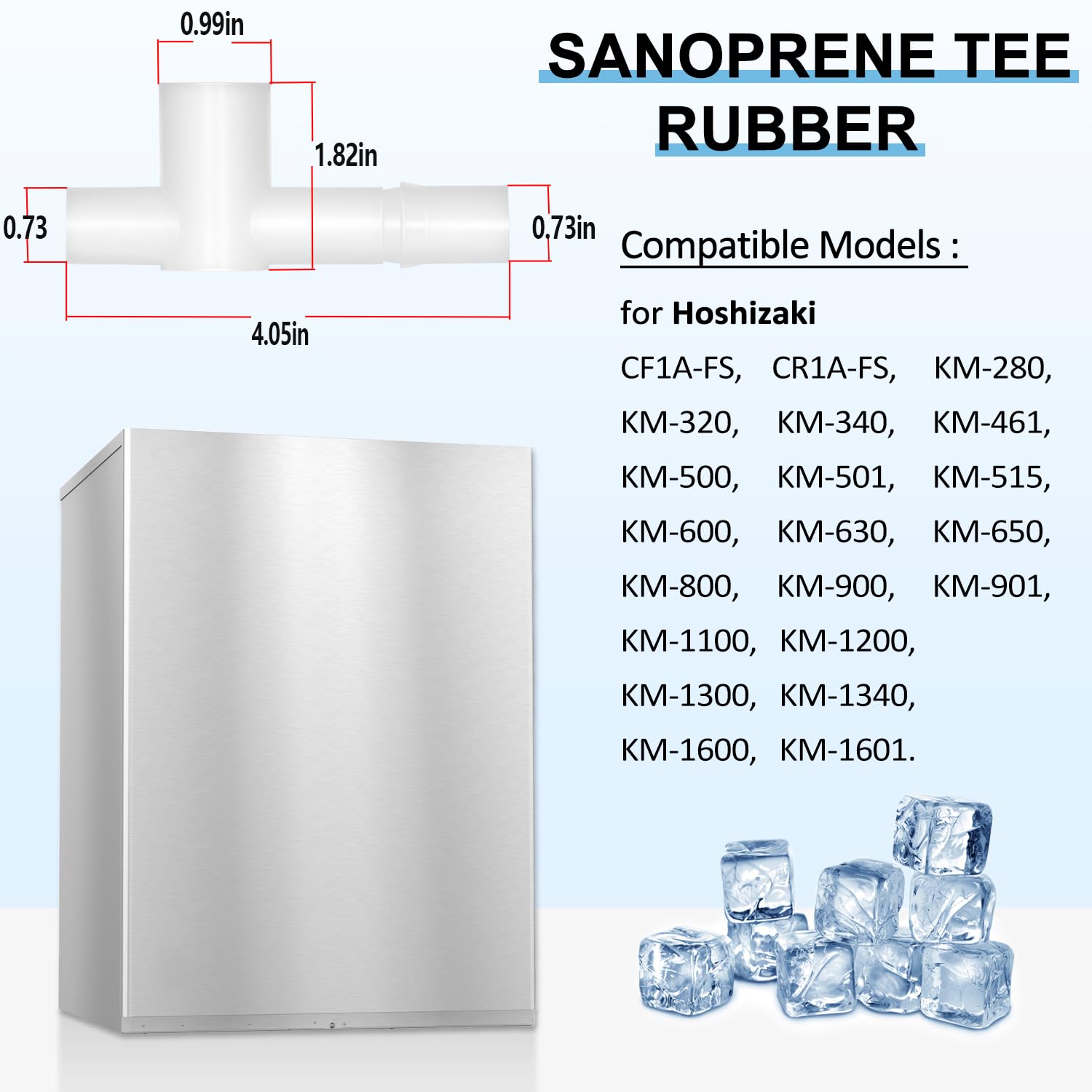 Amazon.com: 4A0177-01 Sanoprene Tee Replacement for Hoshizaki Ice