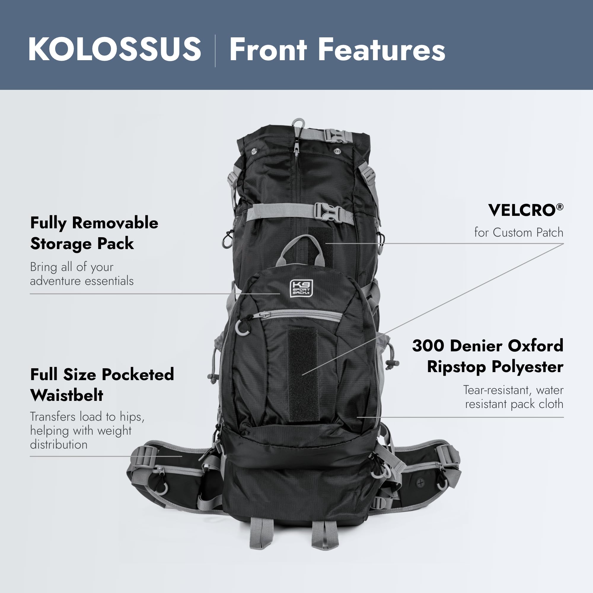 Amazon.com : K9 Sport Sack Kolossus - Large, Black - The Big Dog