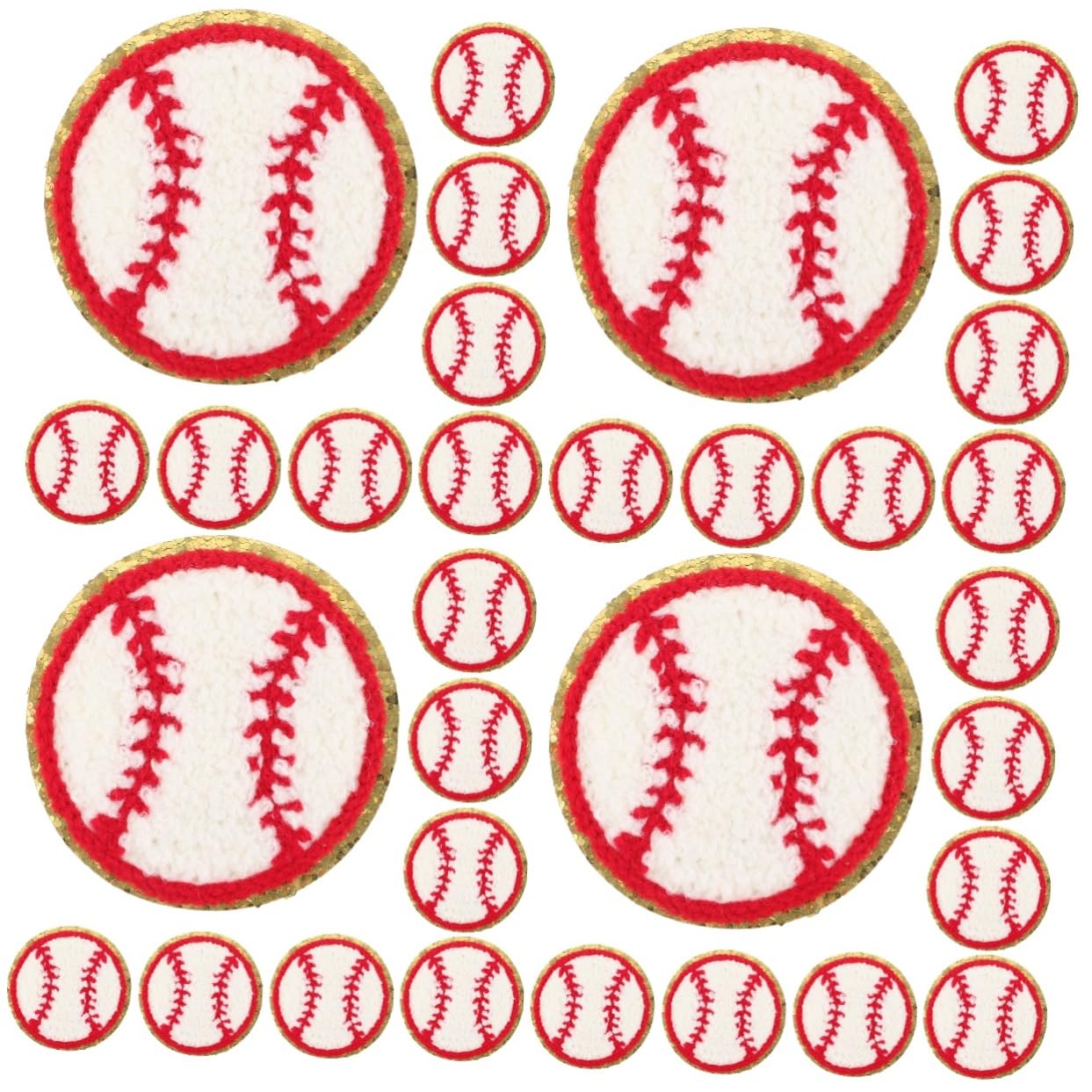 GALPADA 60piezas Parches Decorativos De Béisbol Parches Reemplazables Para Ropa Resistentes Para Chaquetas y Gorras Para Manualidades y Reparaciones