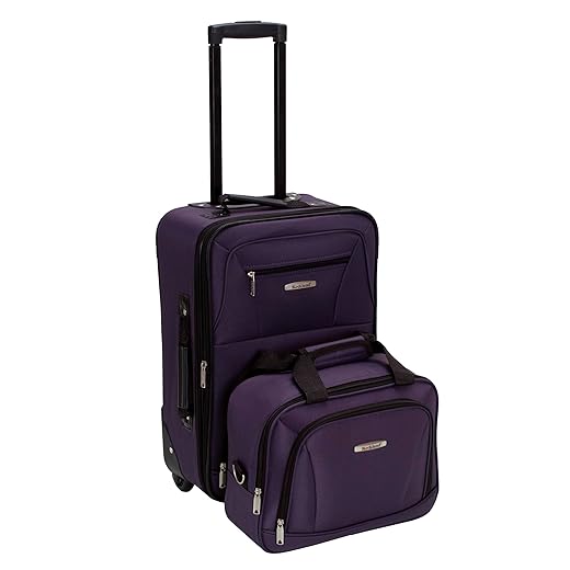 Rockland Fashion Softside Upright Luggage Set, Purple, 2-Piece (14/19)
