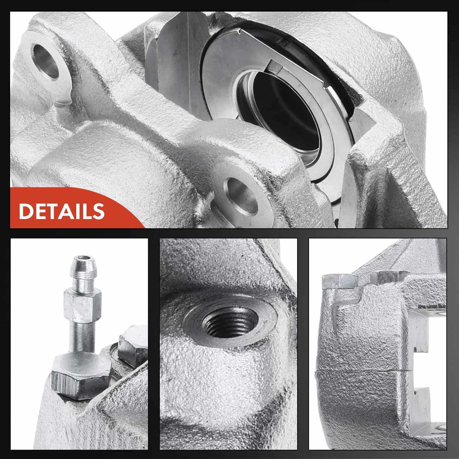 A-Premium Disc Brake Caliper Assembly Compatible with Select Mercedes-Benz Models - W123 230/240D/280E/300D, C123 280CE /300CD/300TD - Front Driver and Passenger Side, 2-PC Set