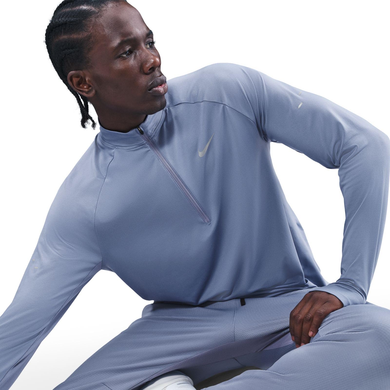 NIKE Górna część środkowa biegowa Mężczyźni Nike Stride Dri-fit Midlayer-laufoberteil mit Halbreißverschluss für Herren