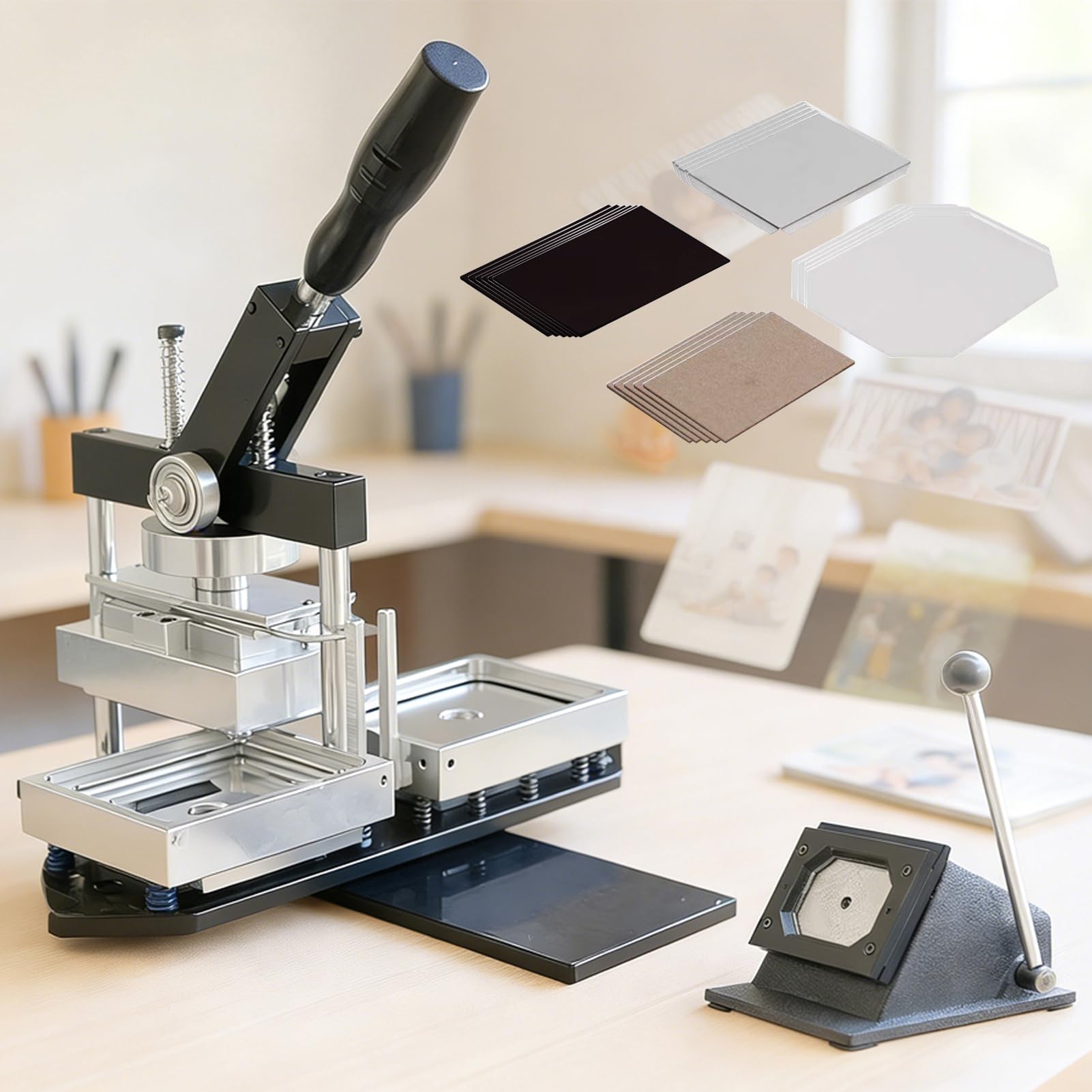 Kit de fabrication d'aimants pour loisirs créatifs, comprend un coupe-papier et des ensembles de carton pour créer des aimants photo personnalisés
