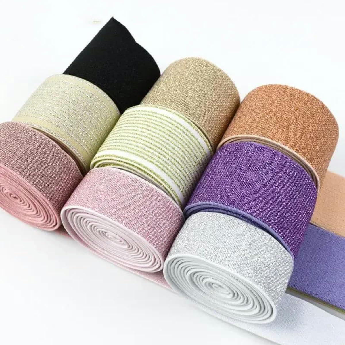 Elastyczna taśma nylonowa, Nylon Elastic Band 25-50mm 3-10meters Multicolor For Sewing(Black 50mm,10Meters)