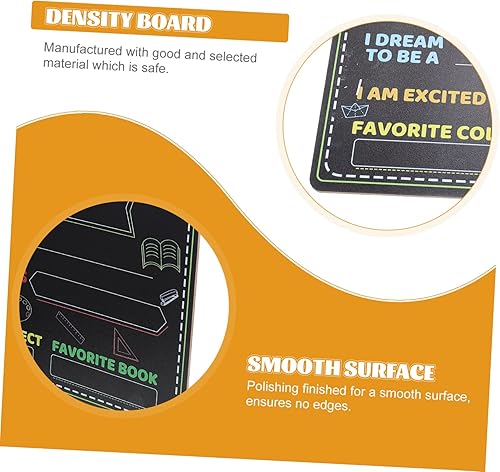 Miniatura 8 de VILLCASE Tabletas de escritura para niños de jardín de infantes, 2 unidades, tablero de mensajes de densidad para niños, calendario magnético,