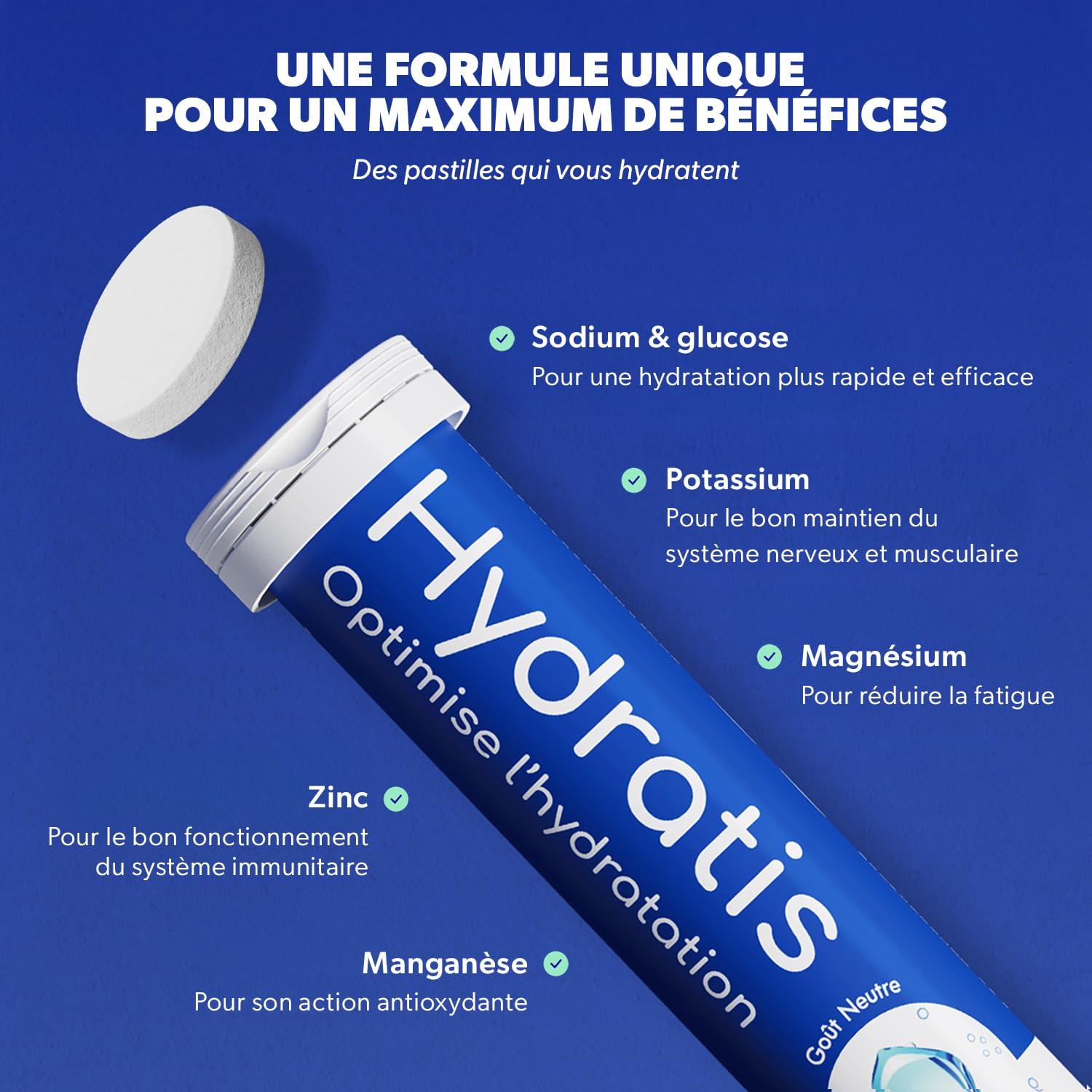 HYDRATIS - Pastilles Hydratation Electrolytes - Mangue Passion - Améliore l'Hydratation et Favorise l'Énergie - Formule Isotonique - Sport. Récupération. Bien-être (20 Pastilles) - 3