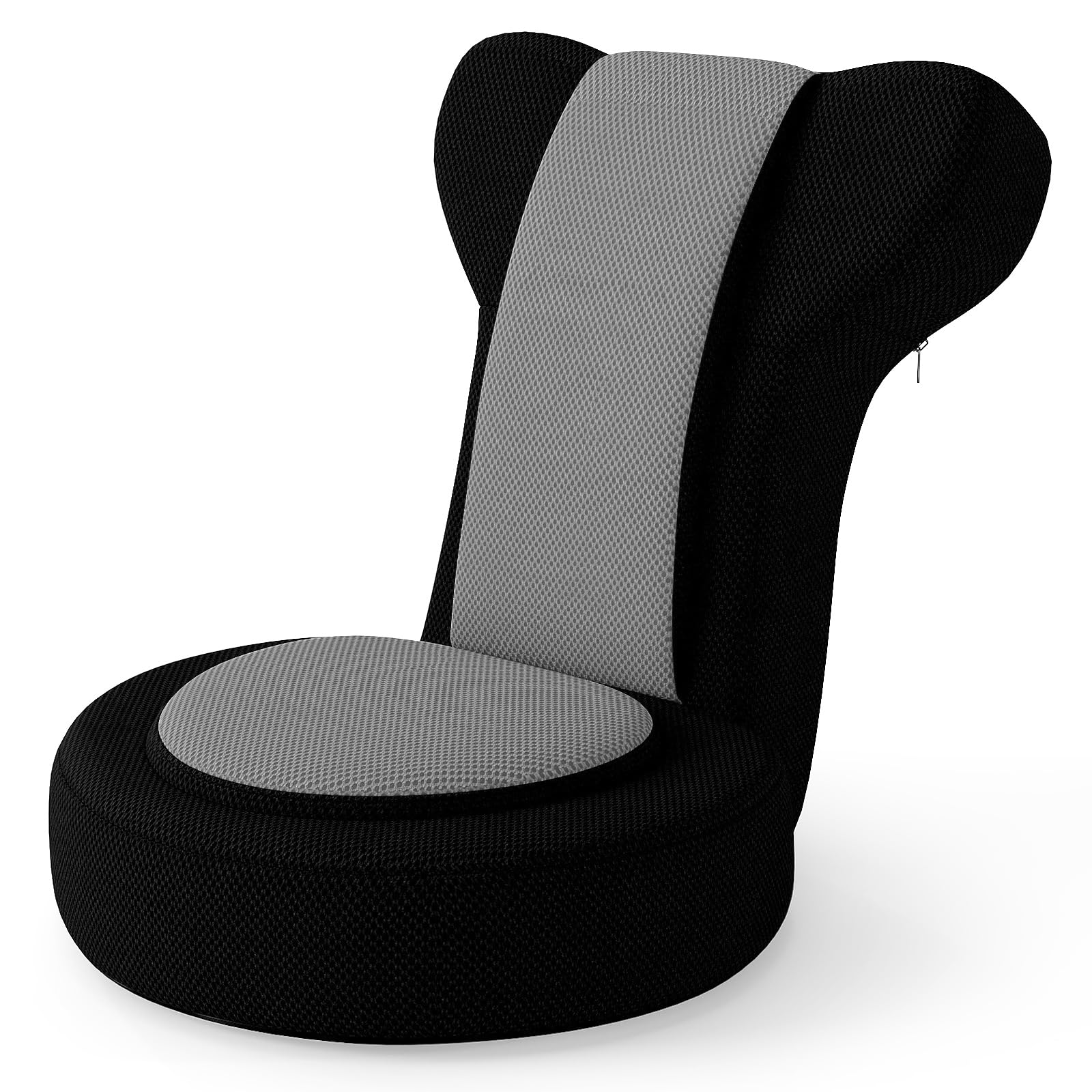 GOPLUS Bodenstuhl, Bodensofa mit Verstellbarer Kopfstütze & Rückenlehne, Bodensessel klappbarer mit Schlaffunktion & Liegefunktion, Floor Chair, Lazy Sofa, Meditationsstuhl für Wohnzimmer (Grau)