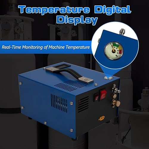 Miniatura 4 de Compresor de aire, bomba de compresor de alta presión de 4500 PSI30Mpa, rifle PCPpistola y caja de paintball bomba de aire con convertidor de