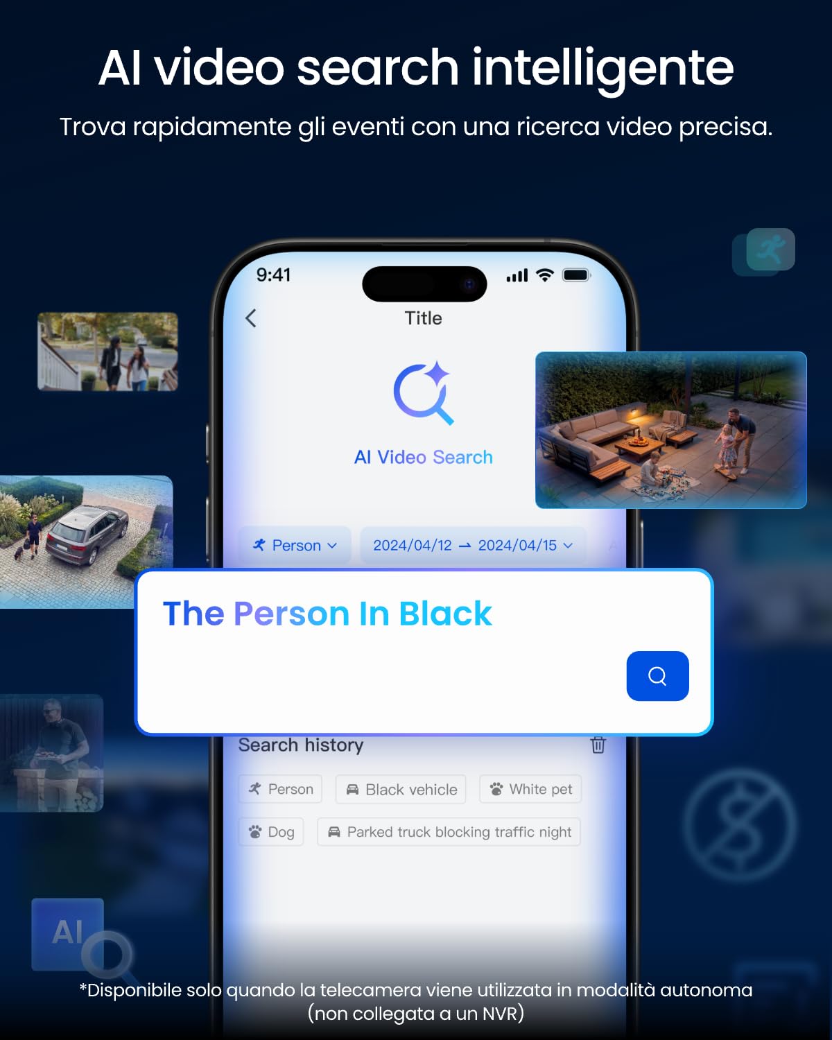 Reolink Telecamera di Sicurezza PoE a Triplo Obiettivo da Esterno, 10MP Panoramico + 8MP PT, SyncTrack, AI Video Search, Visione Notturna a Colori e IR, Registrazione 24/7, OMVI 3i PoE