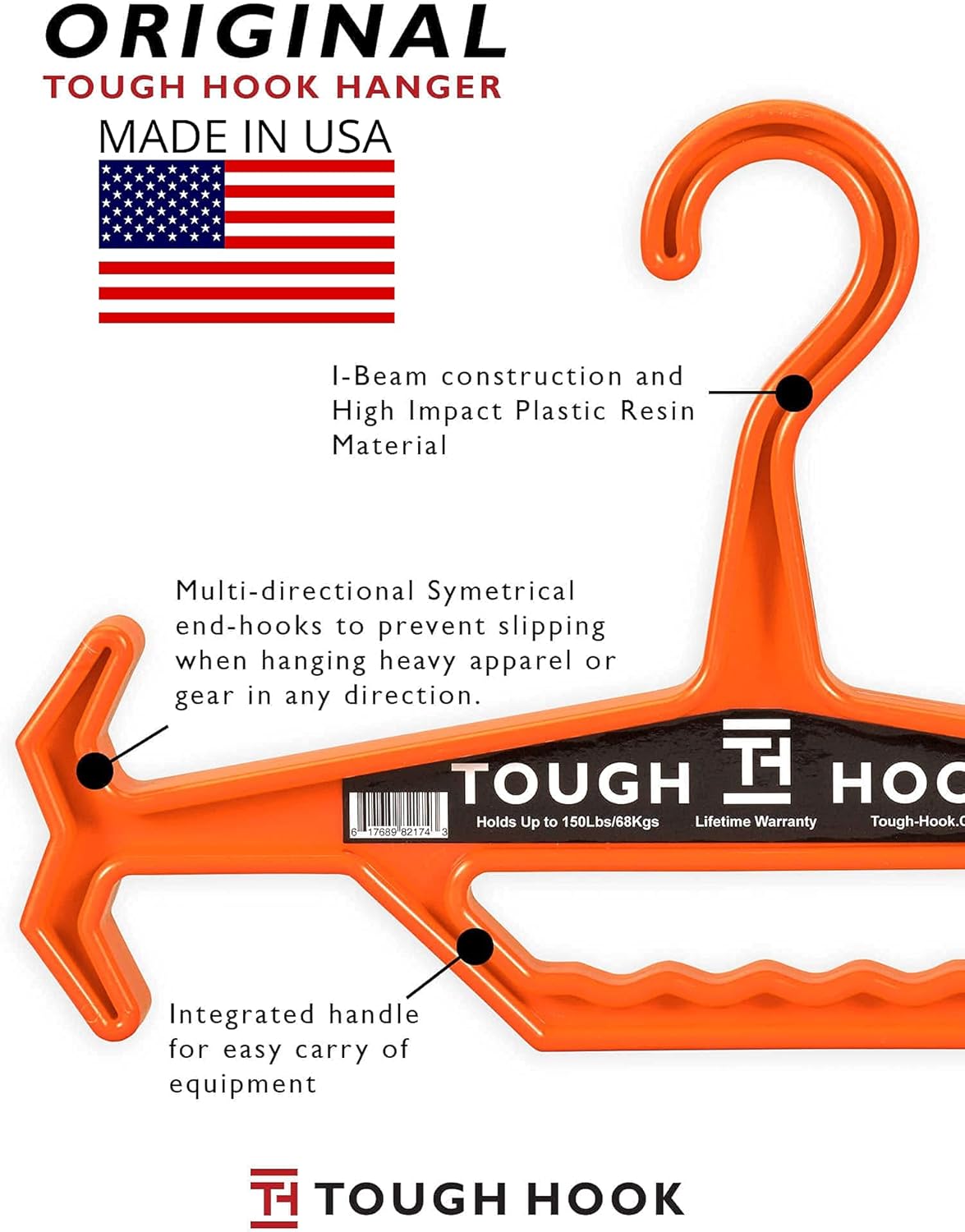 Big Sale Original Tough Hook | Heavy Duty, Multipurpose Gear Hanger | 200 lb Load Capacity | Made in USA | High-Impact Plastic for Extreme Durability Authentic Crazy Deals Original Tough Hook | Heavy Duty, Multipurpose Gear Hanger | 200 lb Load Capacity | Made in USA | High-Impact Plastic for Extreme Durability