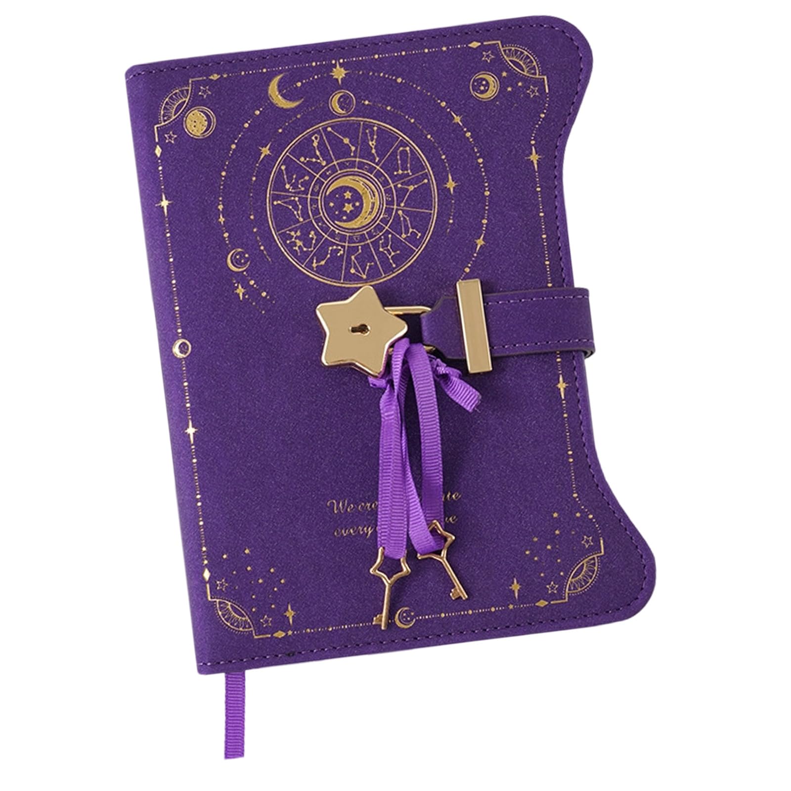 BWANGIAO Lockable Diary Notebook with Hardcover PU Journal 360 Pages Lined Ribbon Bookmarks For Offices School Travel Use