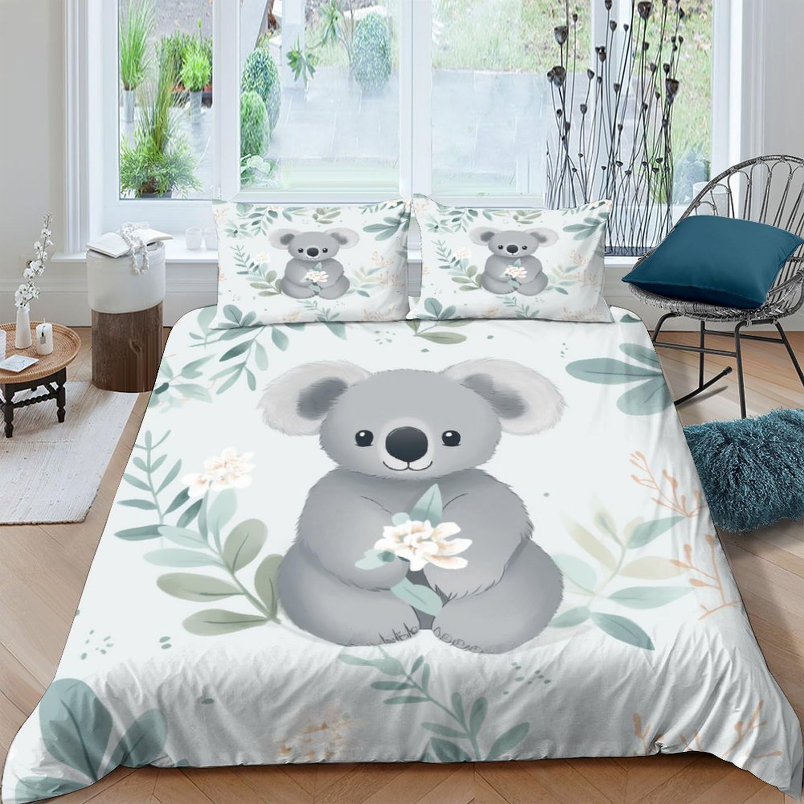 Housse de couette loutre 3D en microfibre douce haute densité