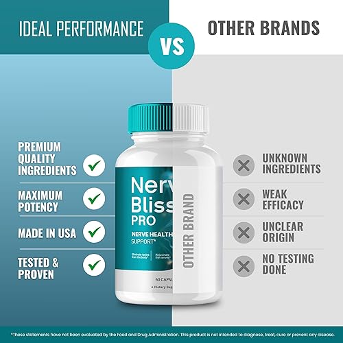 Miniatura 7 de Nerve Bliss Pro Capsules, Nerve Bliss for Neuroathy Advanced Nerve Health Suplemento Píldoras - Máxima fuerza, circulación saludable natural y