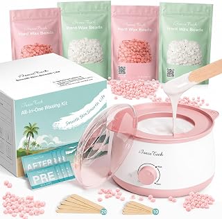 Waxing-Set,Wachs Haarentfernung für Frauen: iFanzeTech Wachswärmer mit 400g Wax, Ganzkörper Haarentf...