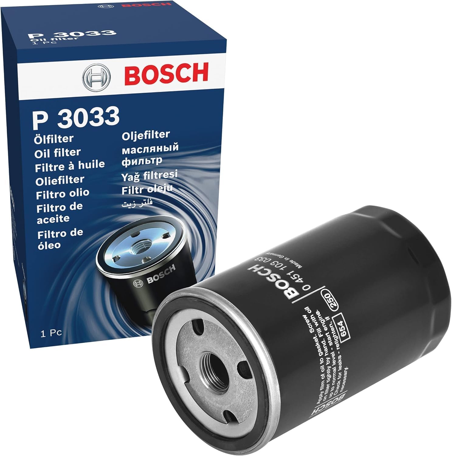 BOSCH 0451103033 IMPORTED CAR OIL FILTER FOR VOLKSWAGEN GOLF II AND MORE