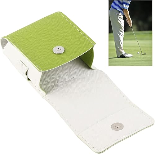 Miniatura 6 de VGEBY Funda para telémetro, impermeable, universal, bolsa de transporte con clip para cinturón, cierre de botón, verde y blanco