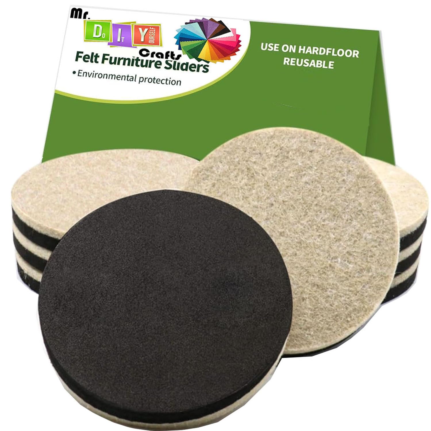 Mr. DIY Crafts Felt Furniture SlidersFelt Furniture Sliders 2-7" inch Furniture Moving Slider – Heavy Duty Felt Movers Sliders Chair Legs Floors Protectors (for Hardwood Floors) (4, 4" Inch Dia)-image-49