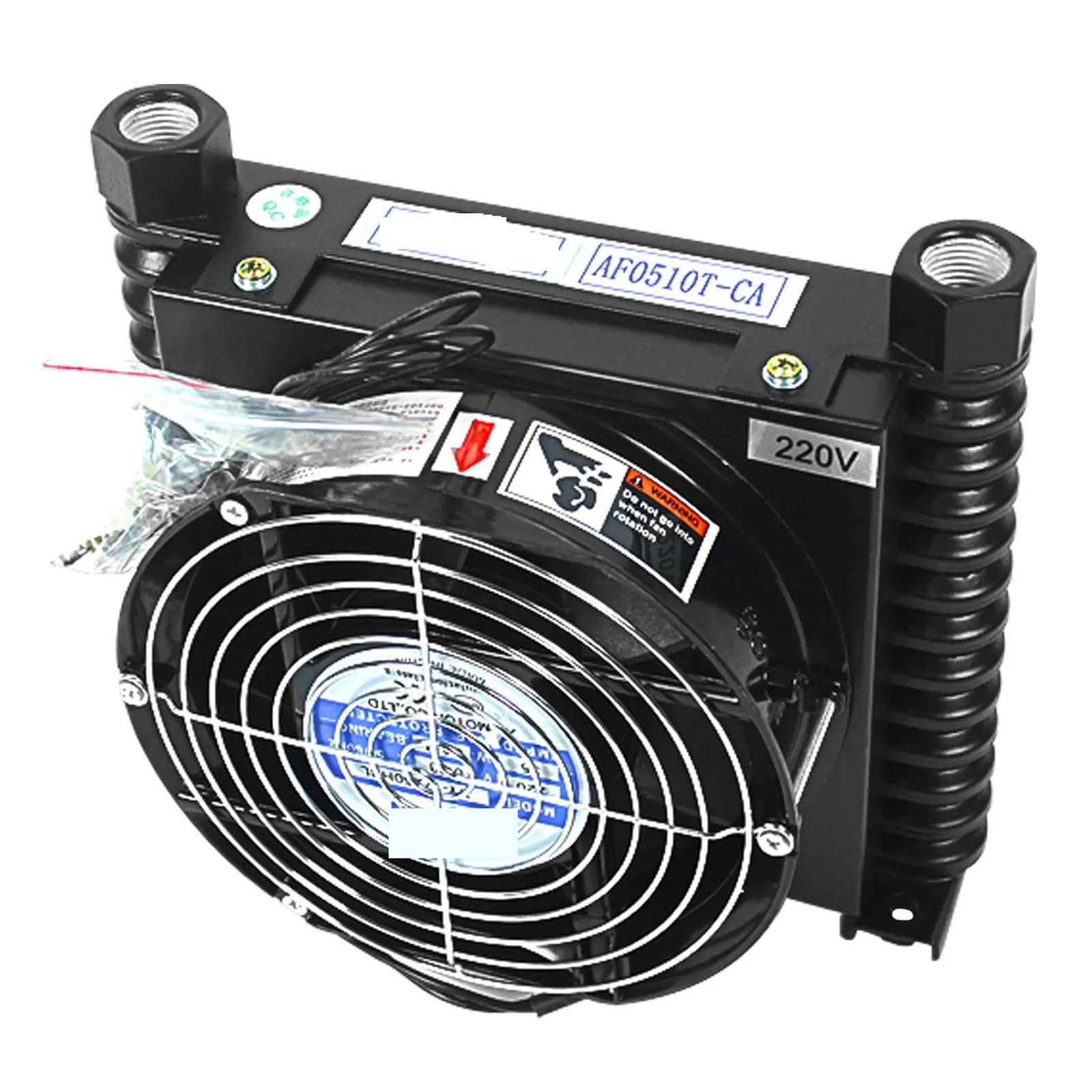 AF0510T-CA 10L/Min Radiatore idraulico Raffreddato ad aria Scambiatore di calore for sistema idraulico CNC Ampia area di dissipazione del calore(DC12V)