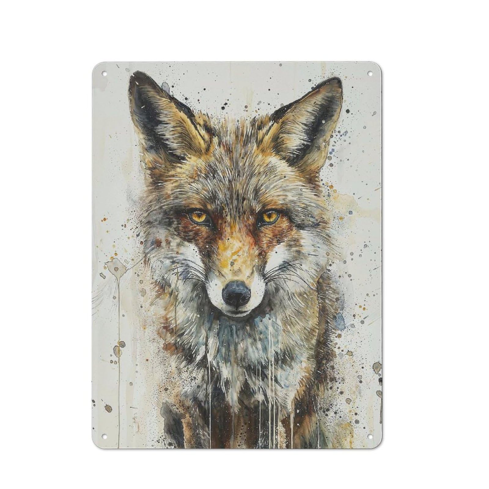 Classic Decorative Tin Plaque 40x30cm Featuring Gaze of The Wild, Novelty Wall Art for Home, Shop, Pub Or Studio Wall