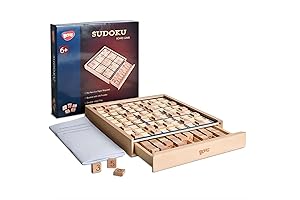 BOHS Wooden Sudoku Game - Perplexing Puzzle with 100 Sudoku Challenges
