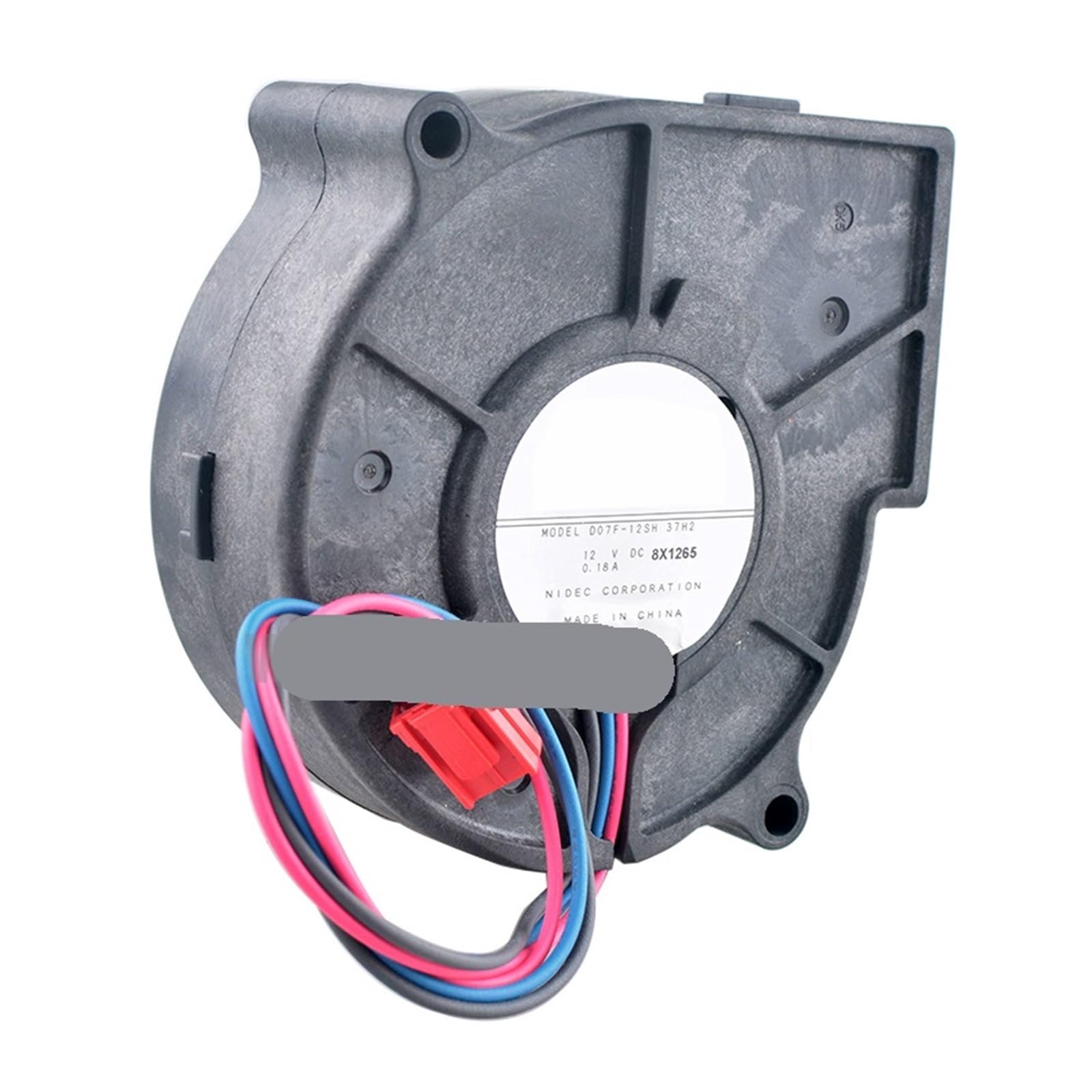 JJKKOZVQF D07F-12SH 75mm Centrifugal Blower Fan 7.5cm X 75mm X 30mm DC12V 0.18A 3-Pin Cooling Turbine Blower