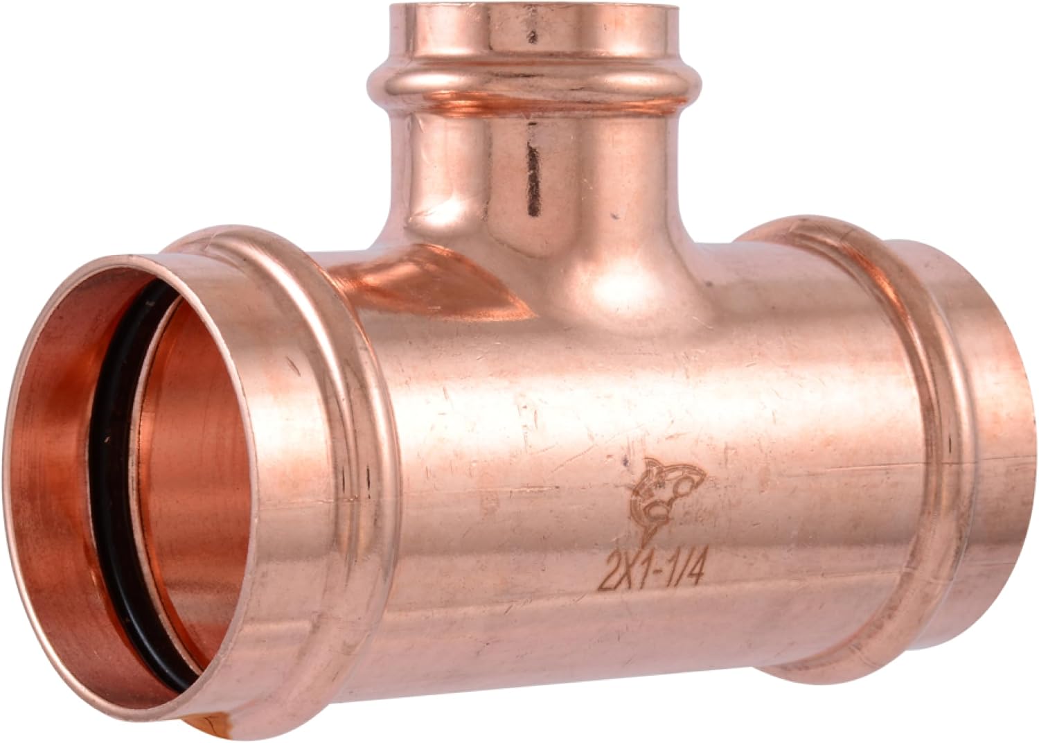 SharkBite 1-1/4 x 1-1/4 x 1 Inch Reducing Tee, Copper Press Plumbing Fitting, Pack of 4, UPR08353528X4