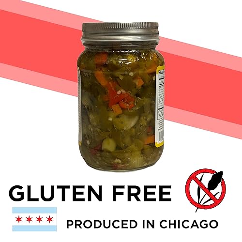 Miniatura 6 de SOUTHSIDE SMITTI'S - GIARDINIERA ESTILO ITALIANO - MEDIANO - 16 oz - Los mejores pimientos Giardiniera estilo Chicago - Receta original Southside