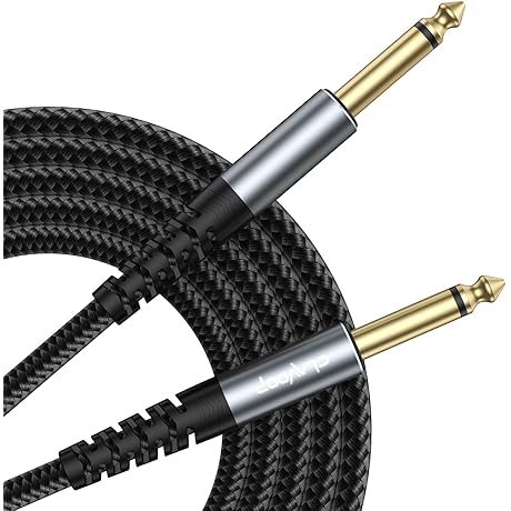 10 ft Guitar Cable: High-Quality Electric Guitar AMP Cord for Enhanced Audio Clarity