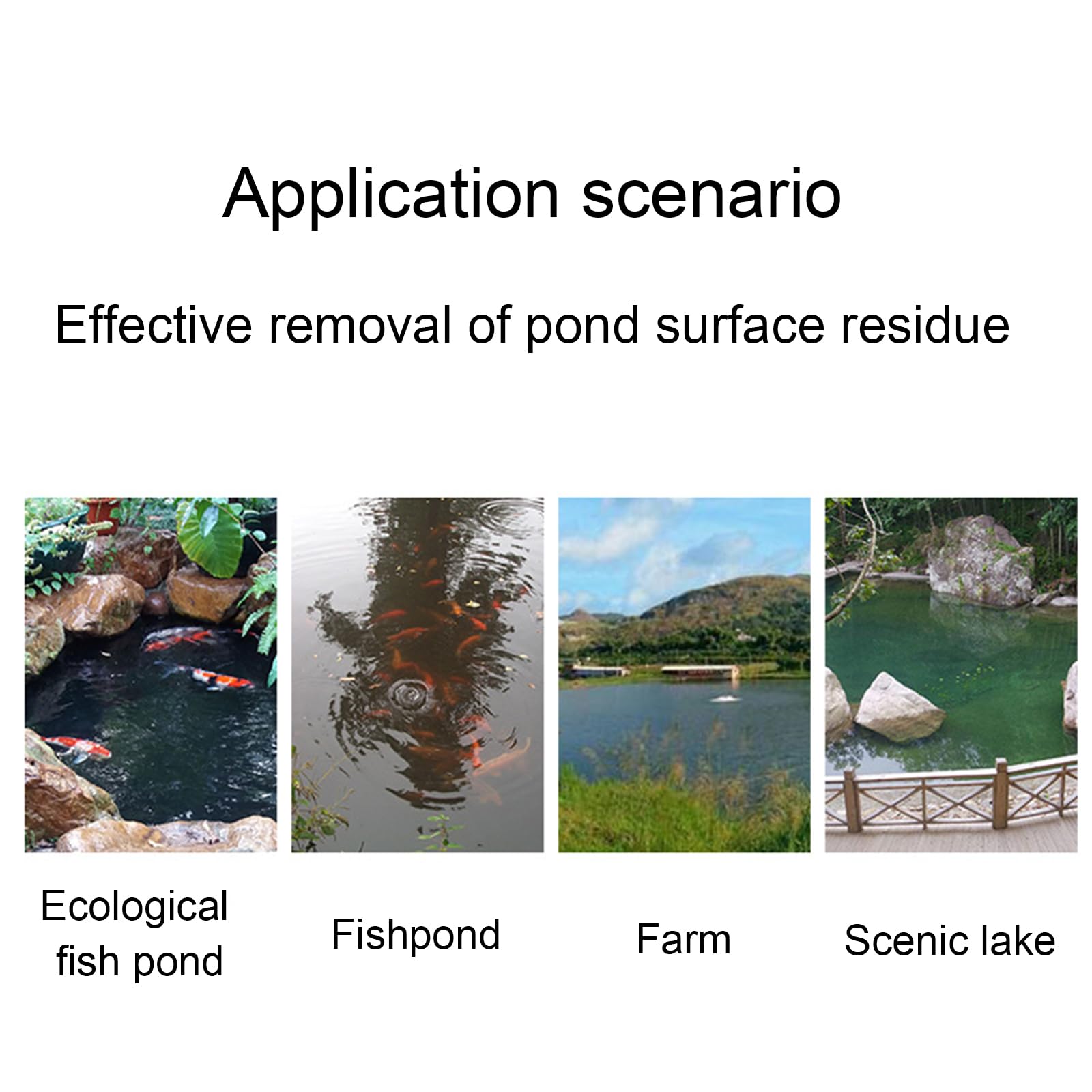 Skimmer de estanque, profundidad ajustable, cesta de skimmer integrada, utilizada para estanques de peces ecológicos, grandes estanques de peces, granjas profesionales