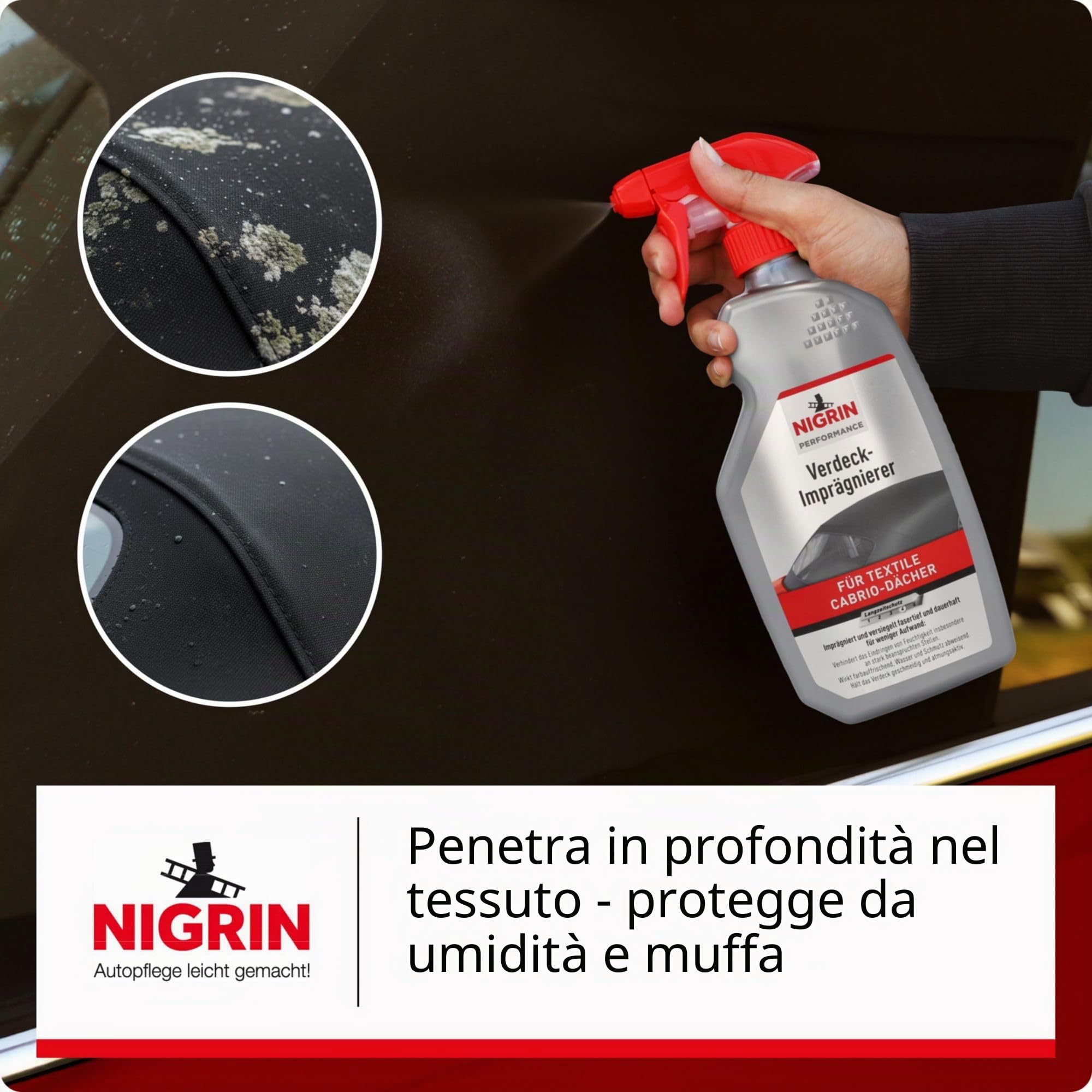 Nigrin 74183 Impregnante per Capote, 500 ml