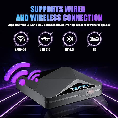 Miniatura 2 de Super Console X2 Pro Retro Game Console, EmuELEC4.6+ Android TV 9.0 en uno 70000+juegos, consola de videojuegos con más de 60 emuladores, Plug and