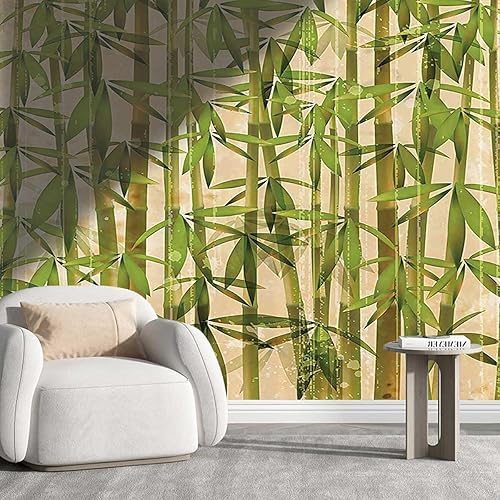 Papel tapiz para Pared De Sala Elegante Colección de Decoración de Casa de Bambú, Papel Contacto Decorativo Decoración de Pared Casa de Muñecas