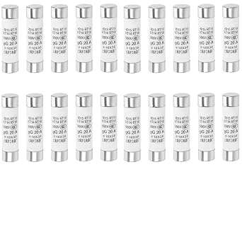 500V 20A R015 RT18 RT14 Fast Blow Ceramic Fuse Links 10 x 38mm/0.4" x 1.5" 3/8" x 1-1/2" Cylinder Fast Blow Ceramic Fuse AC 500V, Pack of 20