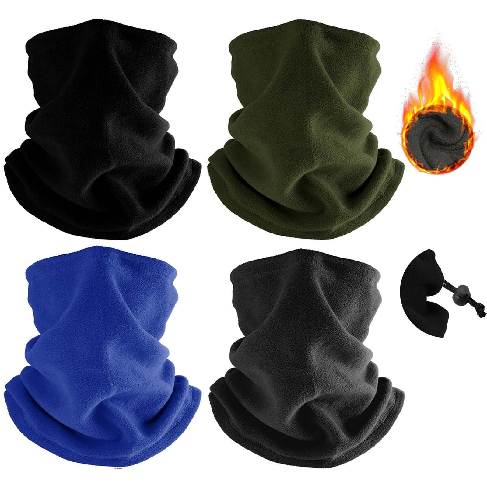 Winter Neck Warmer Gaiter: Soft Fleece Windproof Face Cover Mask