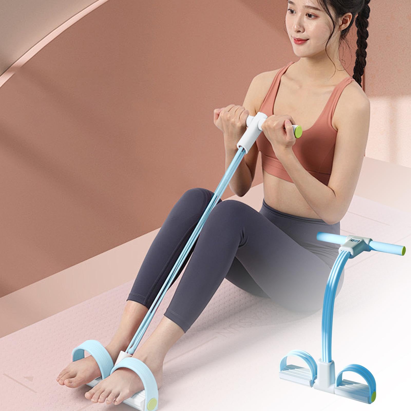 Bande De Résistance à 6 Tubes Avec Pédales - Pour Entraînement Complet Du Corps - Fitness Maison, Voyage