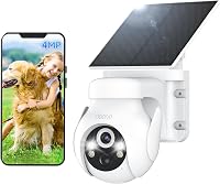 Noorio BD200 4MP Solar Wireless Outdoor Security Camera, 360° Pan/Tilt, Color Night Vision, 2-Way Audio, Battery Powered Home Cam