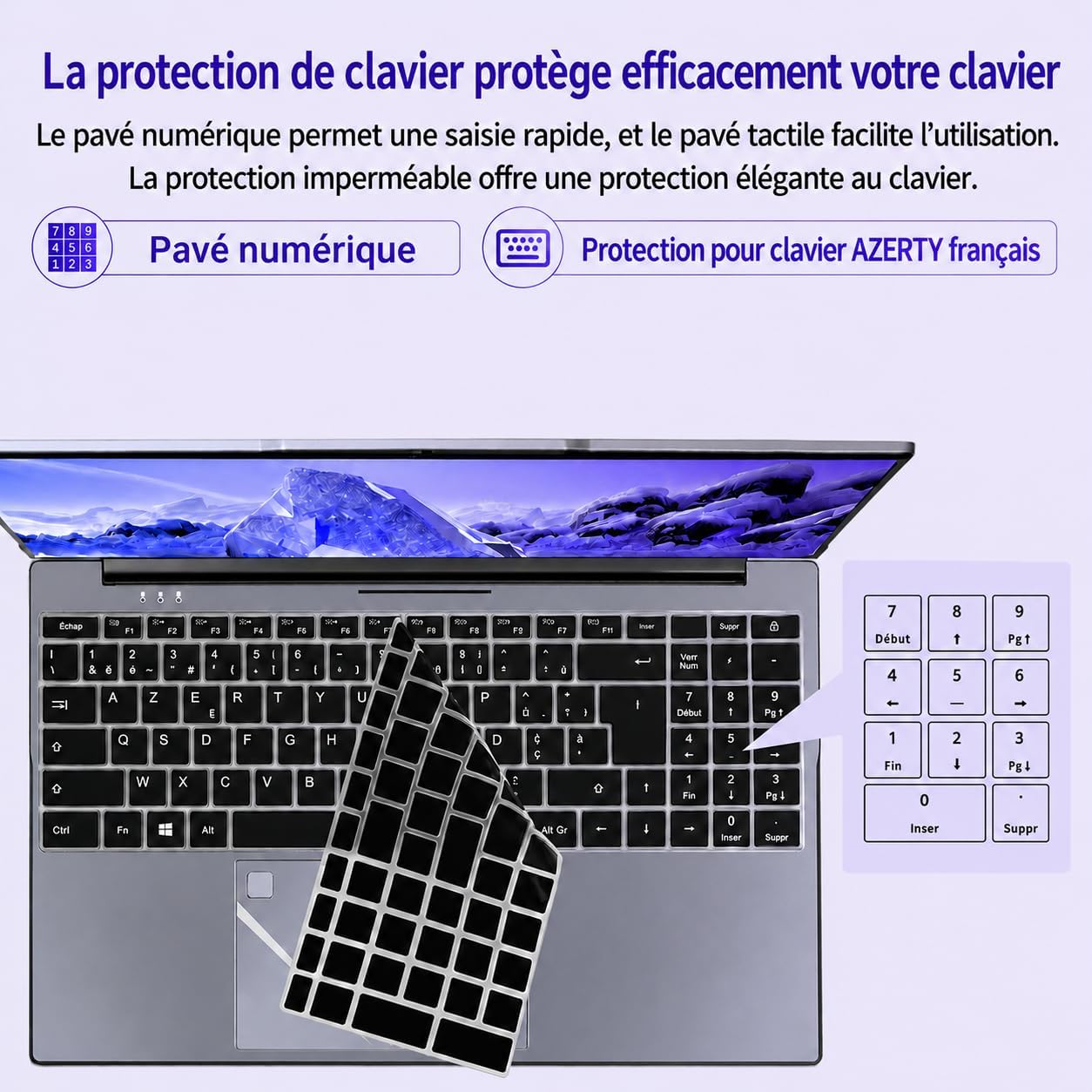 Ordinateur Portable 15,6 Pouces, Win11 Pro Core i3-6100U,16 Go RAM,Clavier Rétroéclairé AZERTY,ecteur d'Empreintes Digitales,PC Portable Léger Télétravail et Bureau (Gris, 16G+256G SSD)
