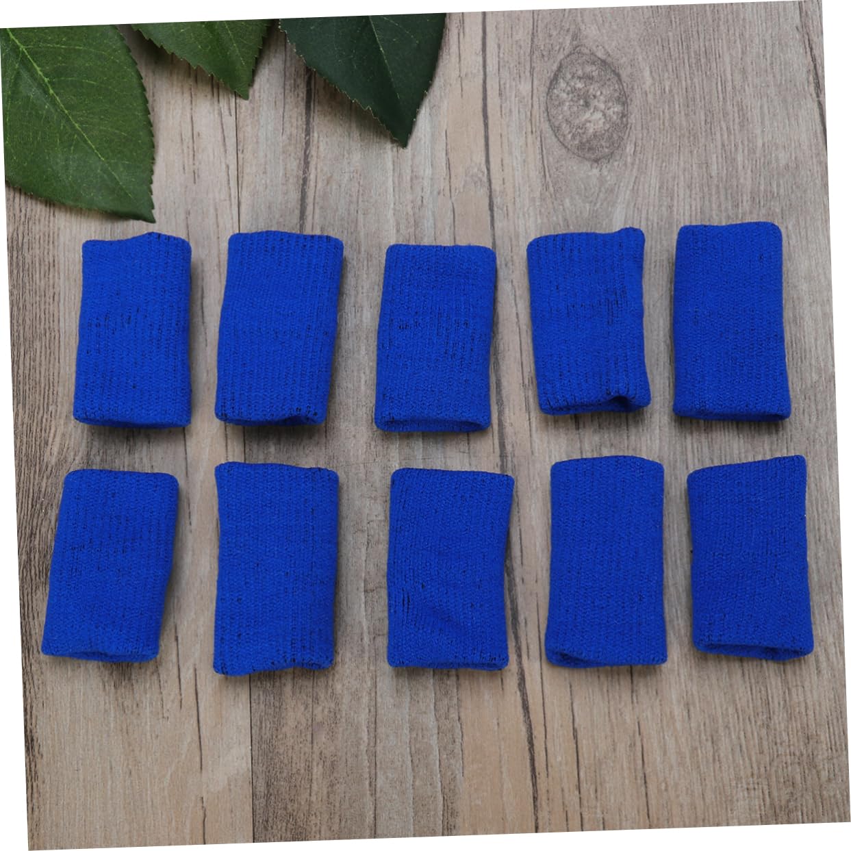 COLLBATH 10 Pcs Finger Sleeves Finger Brace Basketball Finger Cots Finger Splints Volleyball Finger Sweatband Finger Protector Sleeve Pinky Finger Splint Thumb Protector Blue