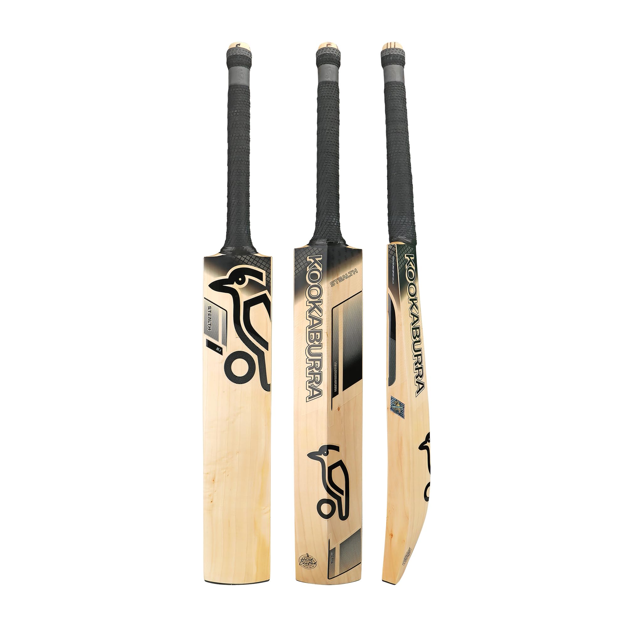 Kookaburra Stealth 5.1 Cricket Bat, Short Handle, Mazza Unisex, Nero, Manico Corto