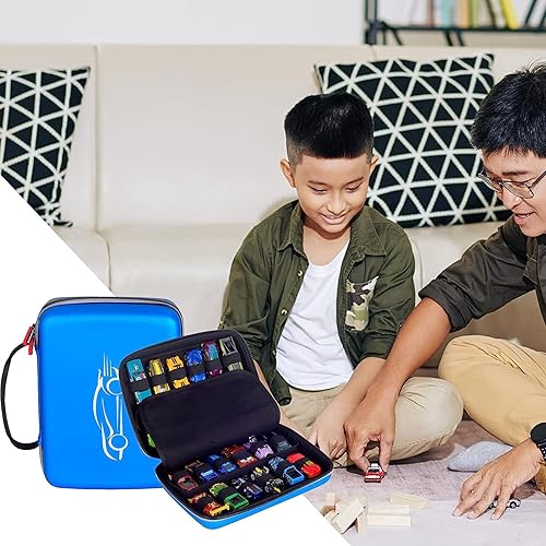 Miniatura 10 de Organizador de almacenamiento, estuche colgante para ruedas calientes, caja de cerillas, coches y camiones de Disney, escala 164