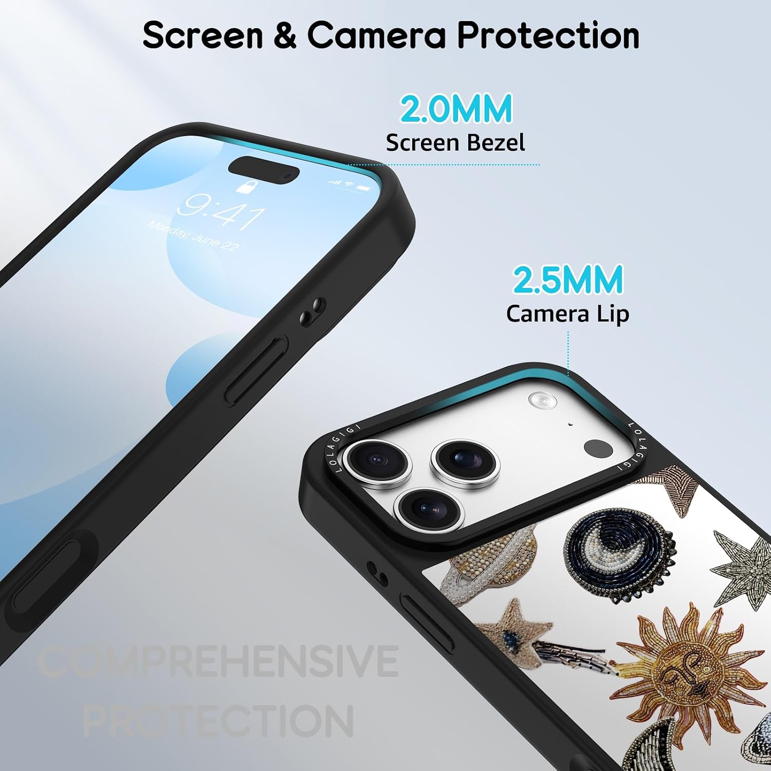 Case for iPhone 17 Pro Max Cute Planet Sun Moon Stars image 4