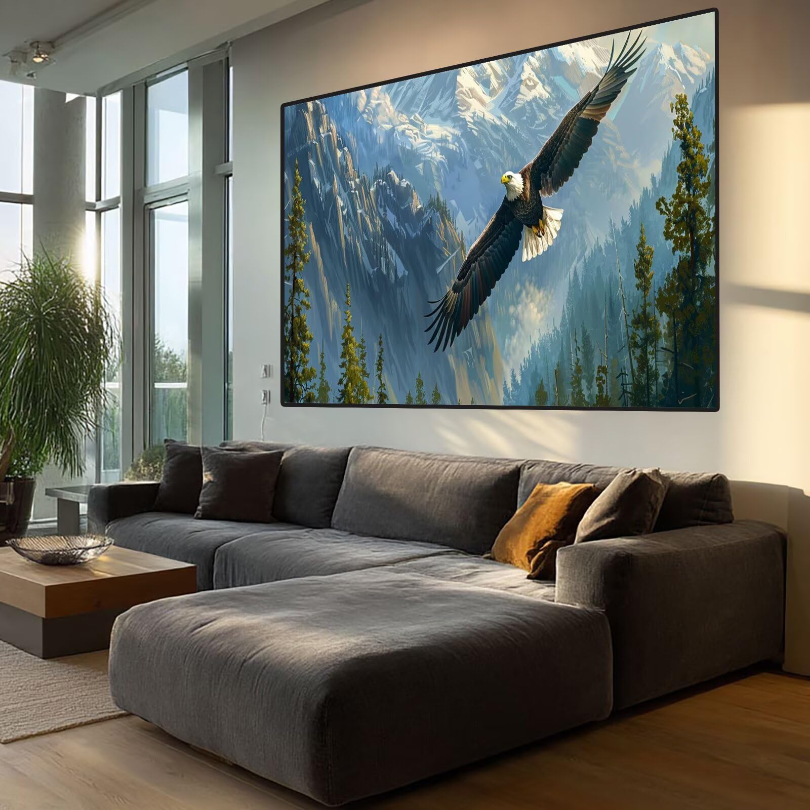 Eagle Diamond Art Mountain Diamond Painting Arts and Crafts dla dorosłych, zestawy do malowania diamentami 5D, dorosłych, Crysta, haft krzyżykowy, zestaw do haftowania dla początkujących, dekoracja