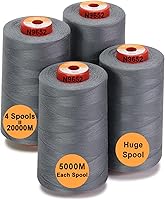 Vista 8 de New brothread - 30 opciones - 2 conos grandes de 5500Y (5000M) cada uno de hilo de poliéster hilado multiusos 40S/2 (Tex27) para serger, overlock